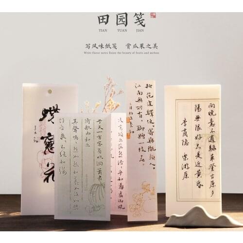 Pastoral Letter Lot Letter Paper Vintage Love Postcards Set Stationery Writing Cards Sheets Message Colored Vintage