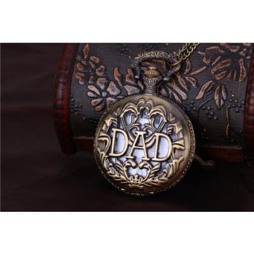 8140 Hot Korean version of the retro large DAD pocket watch Alloy necklace watch pocket watch manufacturers wholesale
