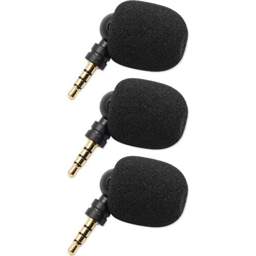 Portable Mini Microphone Bendable Flexible Straight 3.5mm Jack Mic for Mobile Phone Computer Laptop PC Recorder Audio Prop
