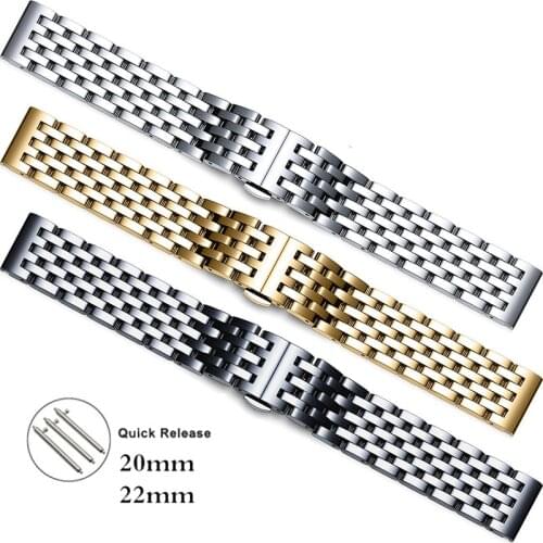 20mm 22mm For Samsung Galaxy 3 Watch 46mm S3 active 2 Metal Stainless Steel luxurious band for GTR Strap Amazfit Bip Huawei GT