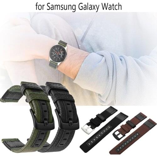 20mm 22mm Army Green Nylon Strap for Samsung Galaxy Watch Active 2 42mm 46mm Gear S2 S3 Amazfit Huawei watch GT Men Replace Band