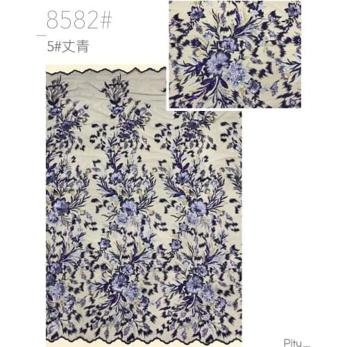 Luxury Sequins Lace Fabrics 2021 High Quaity Glued Glitter French Tulle Lace Fabric With Beads For Wedding Party Dress A33002