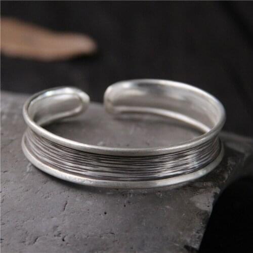 The Vatican silver silver Ms Thailand manual 925 sterling silver bracelet Old vintage silver open personality hand ring