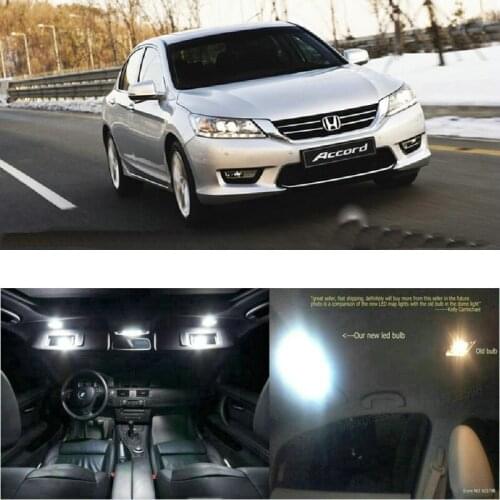 LED Interior Car Lights For honda accord 8 room dome map reading foot door lamp error free 17pc