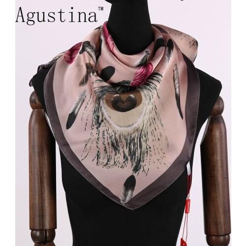 2018 summer women quality fashion 100% silk small square scarf hijab lot stoles scarves femme for ladies Shawl shawls and wraps