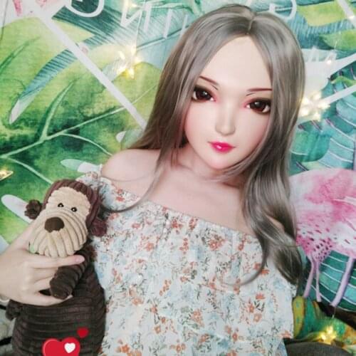 ZI-08) Gurglelove Female Sweet Girl Resin Half Head Kigurumi BJD Mask Cosplay Japanese Anime Role Lolita Mask Crossdress Doll
