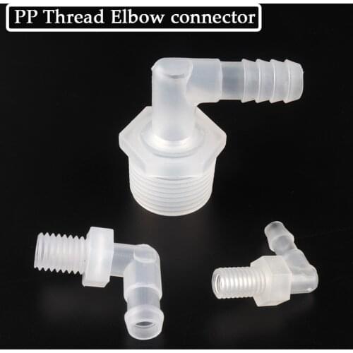 10Pcs/Lot 7.9~19.5MM To G3/4'' Food Grade Thread Elbow Connector Garden Micro Irrigation Fittings Aquarium Fish Tank Hose Joints