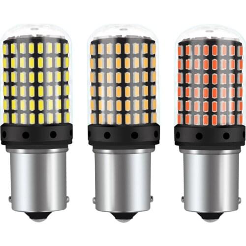 1xSuper Bright 1156/1157 P21W/PY21W 7440/7443 Canbus Car Led 12V Reversing Light Stop Brake Lamp Auto Turn Signal Bulb White Red