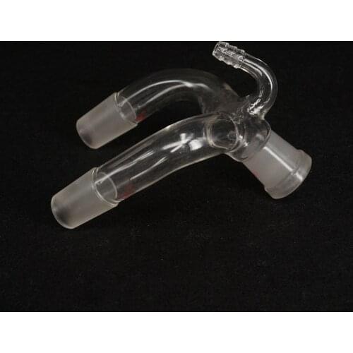 24/29 x 24/29 Joint 2-Way Lab Glass Vacuum Receiver Adapter Science Glassware