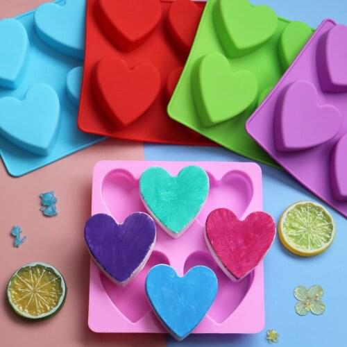 4 Even Heart Silicone Cake Mold Pudding Gel Mold XG213
