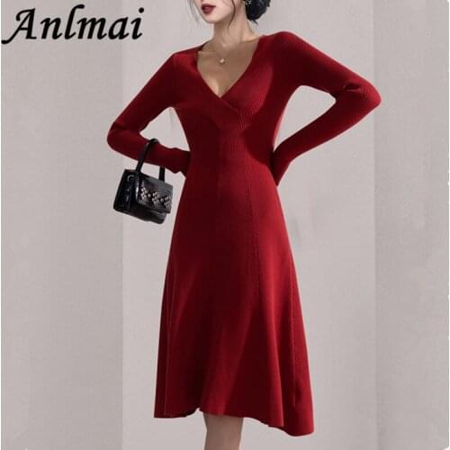 Anlmai Fashionable Knitted Dresses