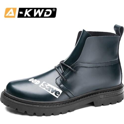 Winter New Fashion Men Boots Brand Design Ankle Boots Waterproof Male Casual Shoes Leather Work Boots Botas Hombre Plus Size 46