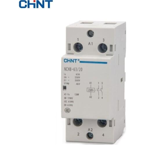CHINT NCH8-63/20 Modular AC household Contactor 220V 230V AC 63A 1NO 1NC 2NO 2NC
