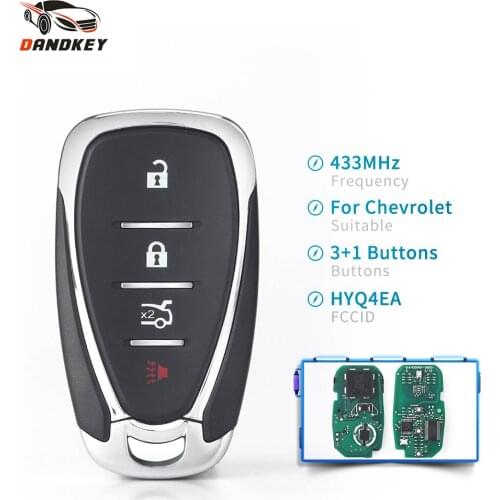 Dandkey For Chevrolet Camaro Equinox Cruze Malibu Spark 2017 2018 Car Remote Control Key Fob HYQ4EA 433mhz ID46 Chip PCF7937E