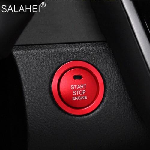 Pretty One-click start button decorative panel Car interior Refit Ignition switch button Sequin Frame For Toyota 8th Gen Camry