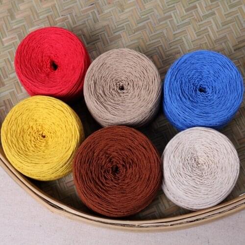 Dia.1.5mm 300g/Lot Linen Cotton Crochet Threads Yarn For Hand Knitting 15 Strand line Summer Lace Dresses Bag Thread 100m/pcs