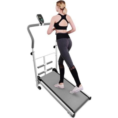 Electric Folding Treadmill Mechanical RunningTreadmill Fitness Equipment for Home Sports GymTraining Machine 100kg Bearing HWC