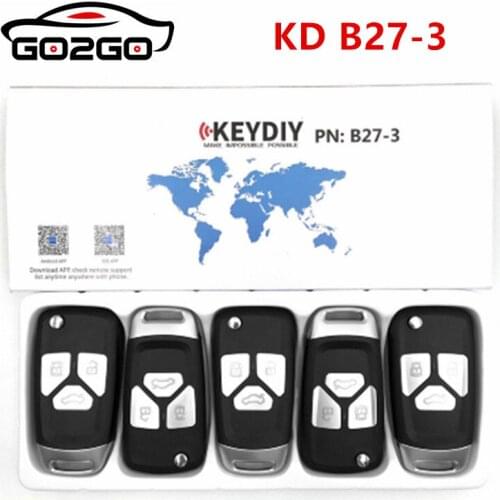 Hot Sale KEYDIY 3 Buttons KD B27-3 For KD900/KD-X2/URG200 Key Programmer B Series Remote Control,5pcs/lot