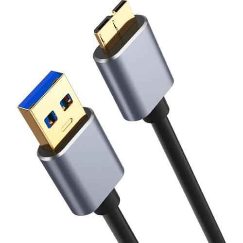 3.0 USB Type A to Micro B Data Sync Cable Fast Speed USB3.0 Cord For External Hard Drive Disk HDD Samsung S5 Note 3 Connector