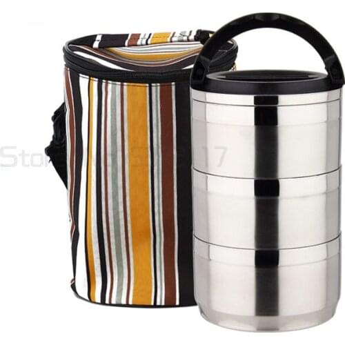 Stainless Steel Heat Preservation Lunch Box 1-6 Layer Super Capacity Japanese Bento Box School Office Camping Food Container