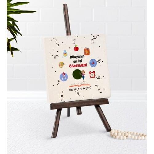 Personalized World best Öğretmeni Şovaleli Natural Taş-24