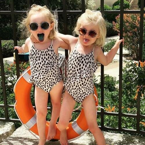 Fashion Leopard Baby Kids Girl One Pieces Swimwear Swimsuit Ruffles 2020 Summer Holiday Beach Swimming Costume Beachwear