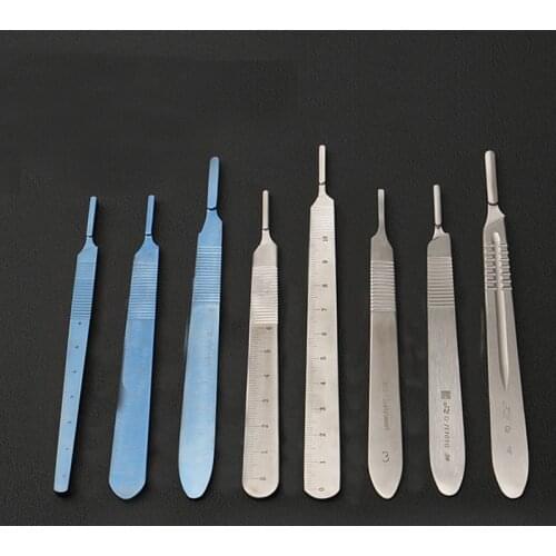 Stainless steel with scale No. 3 No. 4 shank beauty plastic equipment double eyelid surgery knife handle long handle