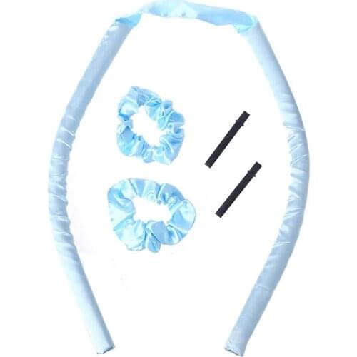 Heatless Hair Curlers for Long Hair Curling Rod Headband No Heat Rollers with Clips