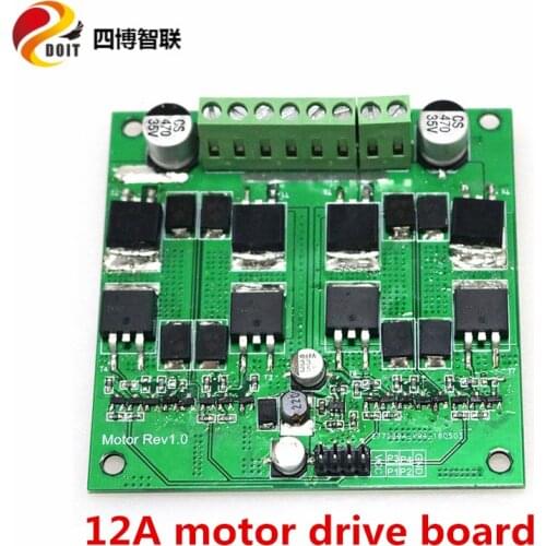 SZDOIT Dual Channel DC Brush Motor Driver 12A Motor Drive Board for Arduino Automated Robotic Electronic Competition
