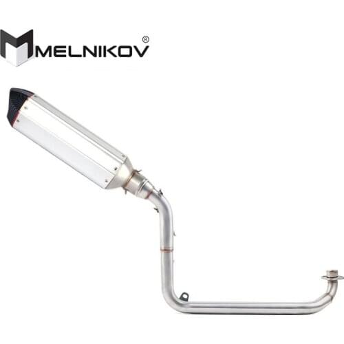 Motorcycle Full System Exhaust Muffler Middle Pipe Slip On For HONDA M3 GROM MSX 125 MSX125 2012 to 2016 Exhaust