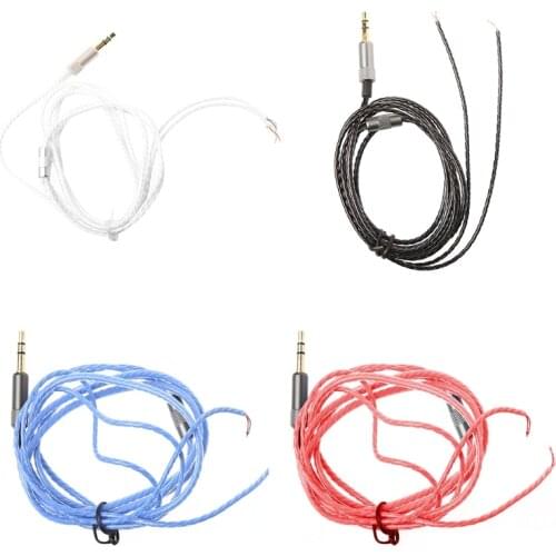 High quality 3.5mm Jack DIY Replacement Headphone Audio Cable Maintenance Wire Without MIC