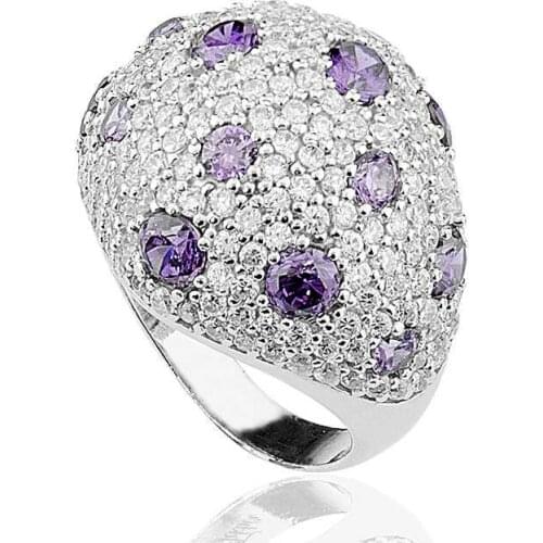 Silver Zircon Stone Women Ring