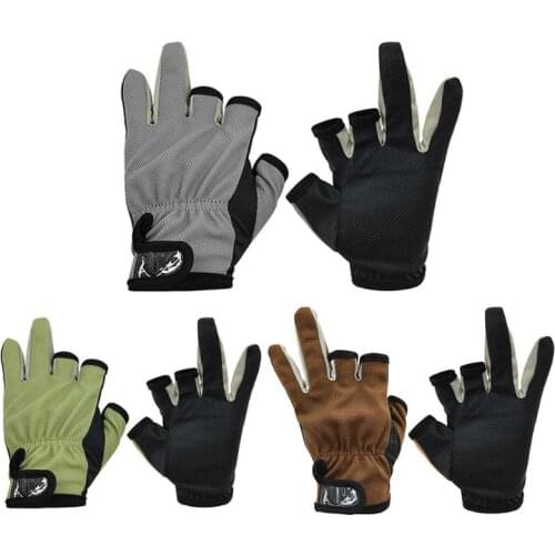1 Pair Outdoor Sports Anti-slip Breathable Fishing Gloves Portable Tackles Outdoor Sports Fishing Tackle Fishing Accessories