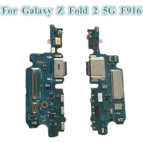 1Pcs Original USB Charger Dock Connector Charging Port Microphone Flex Cable Board For Samsung Galaxy Z Fold 2 5G F916 F9160 W21