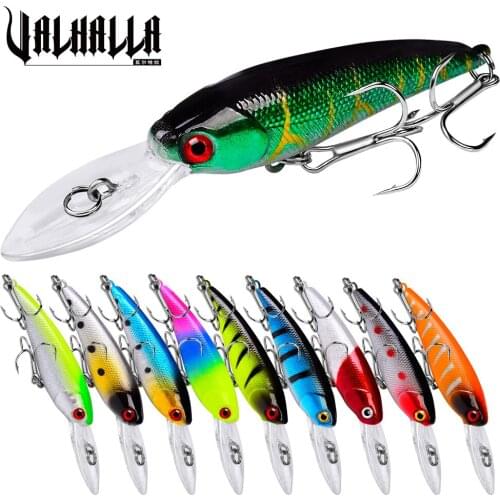 VALHALLA 10pcs Minnow Fishing Lure 9cm 8.3g Bass Floating Artificial Hard Bait Crank Isca Wobbler Crankbait Lures Fishing Tackle