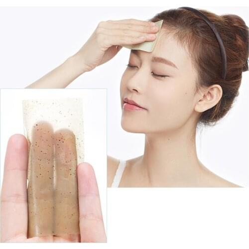 100Pcs Facial Oil Absorbing Paper Plant Fibres Breathable Make up Blotting Sheet
