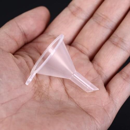 12pcs Small Clear Plastic PP Mini Funnels Packaging Travel Tools Empty Bottle For Filling Perfumes Essential Oils Aromatherapy