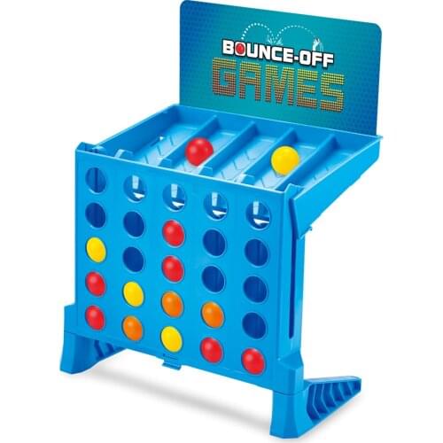 Bouncing Shots Connect 4 Ball Shooting Four-Line Board Game Entertainment Sports Educational Puzzle Toys For Children
