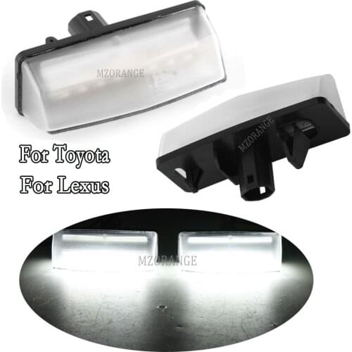 2Pcs Number License Plate Light For Toyota Camry Aurion Prius For Lexus IS300 LS430 GS430 RX330 ES300 Car Accessories
