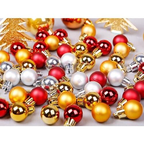 2CM High Grade Red Gold Silver Christmas Ball Hanging Decorations Home Wedding Ornament Birthday Party For Home