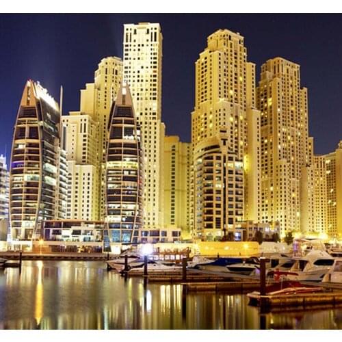 Custom 3D Mural Wallpaper Luxury City Landscape Wall Large HD Mural Photography Wall Paper Living Room Sofa Bedroom TV Backdrop