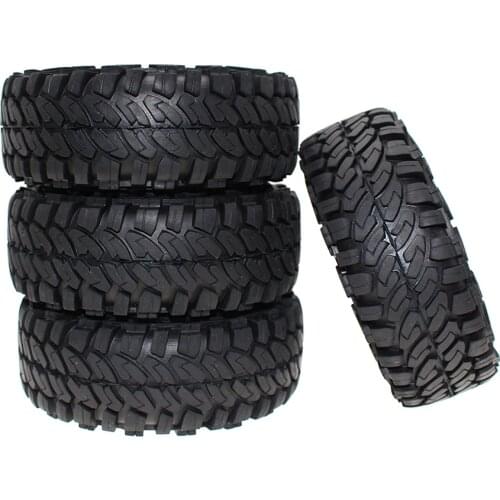4PCS 1.9" Terrain Rubber Wheel Tires 114mm for 1:10 Scale RC Crawler Axial SCX10 90046 Tamiya CC01 D90