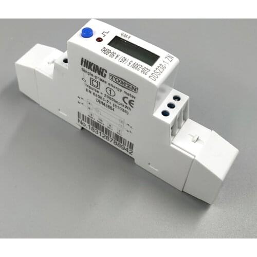 5(45)A 45A MAX 220V 230V 50HZ 60HZ voltage current single phase Din rail KWH Watt hour energy meter with RS485 MODBUS-RUT