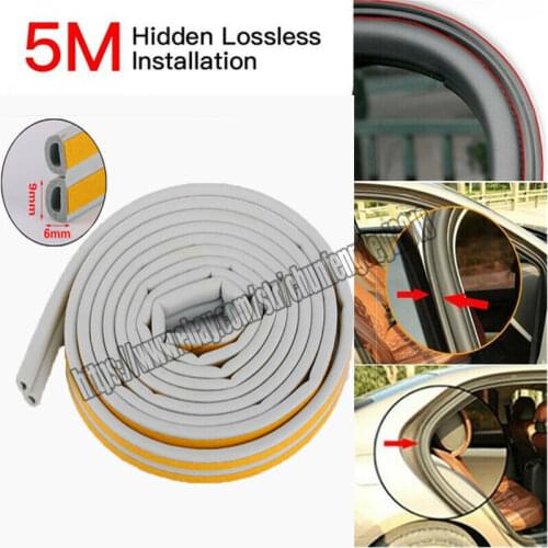 5M D Gray Car Door Window Trim Edge Moulding Rubber Weatherstrip Seal Strip
