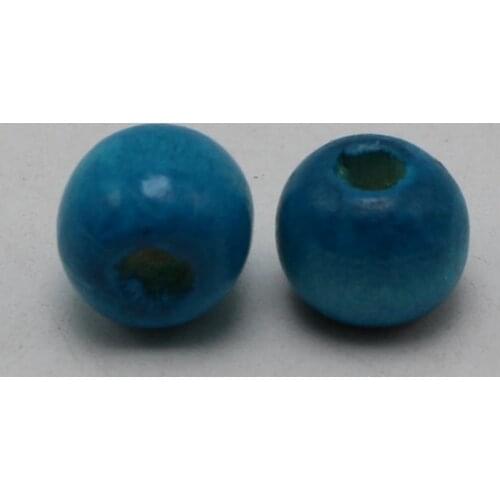 500 Blue 8mm Round Wood Beads~Wooden beads
