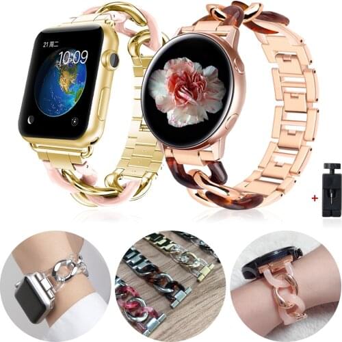 22mm Stainless Steel + Resin Quick Release Bracelet For Samsung Galaxy Watch 3 45mm for Huawei Watch GT 2e GT2 46mm Accessories