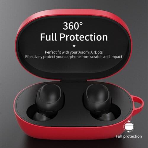 Essager Earphone Case For Redmi AirDots Coque Funda Silicone Protective Cover For Xiaomi Mi Air Dots Accessiories with Keychain