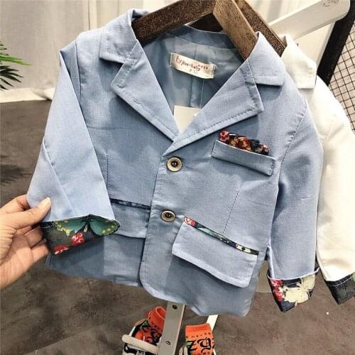 Childrens Blazer Coat 2020 Spring and Autumn Korean Boy Spring Casual Jacket Coat Handsome Boy Suit Kids Casual Blazer 2-7Y
