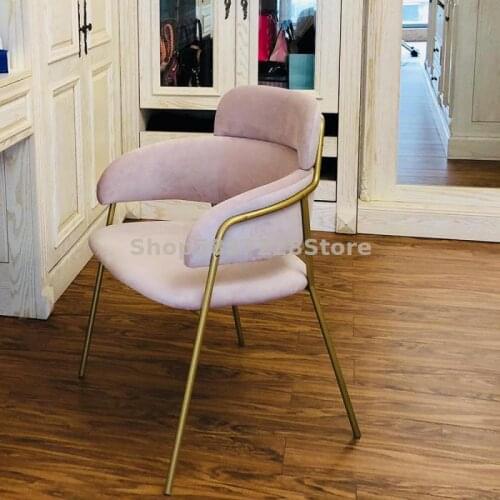 Fashion Girls' Home Make-up Pink Flannel Dressing Chair Sketch Furniture Xiong Reddy Net Red Restaurant