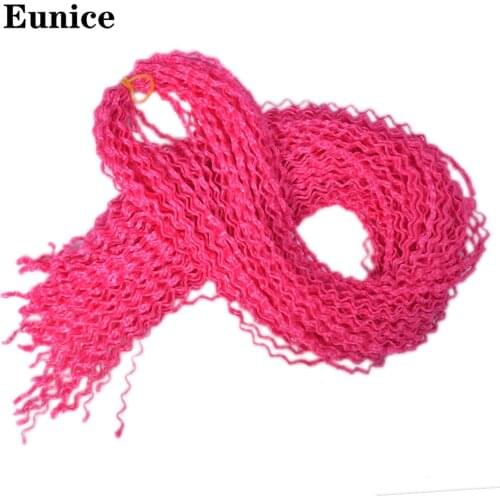 Eunice Synthetic Box Braids Hair Thin Twist 28Inch Zizi Braid Hair Bohemian Style Black 99j Blonde Crochet Braids Hair Extension